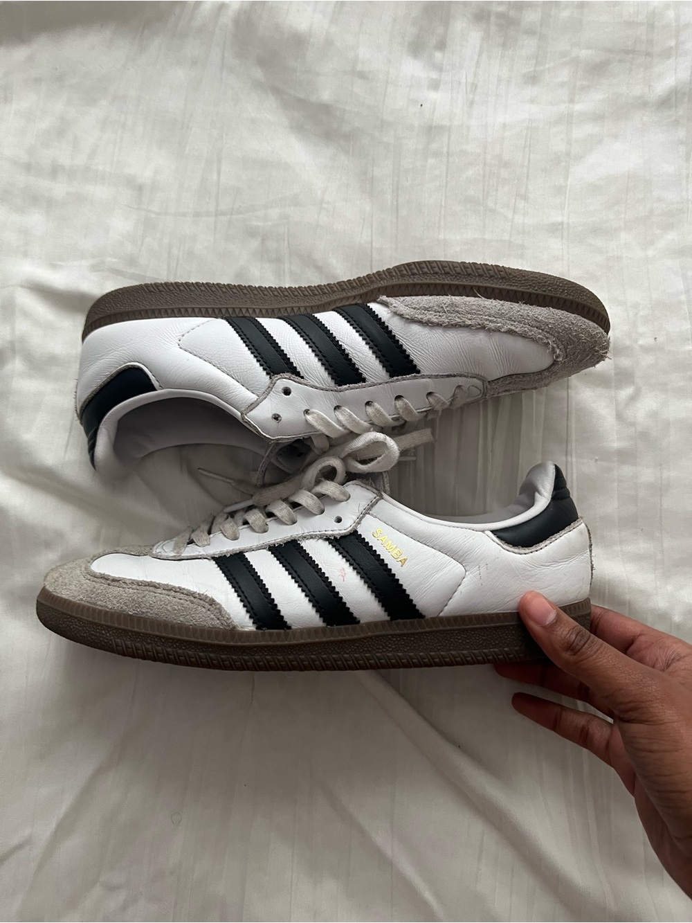 lilluxe_boutique !! Adidas Samba OG white trainers size 5.5GS